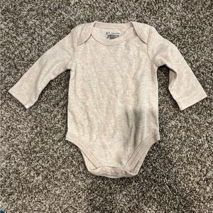 First Impressions Cream Bodysuit Long Sleeve